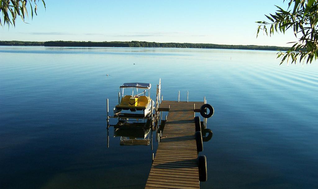 Perfect day for skiing on Pelican Lake, WI from Weaver's Resort